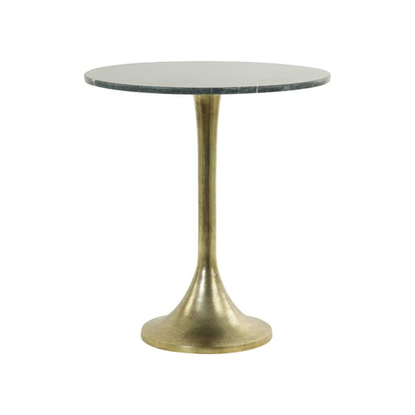 Kulatý odkládací stolek s deskou v dekoru mramoru ø 48 cm Rickerd – Light & Living
