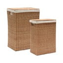Ratanové koše na prádlo v sadě 2 ks v přírodní barvě Indali – Kave Home