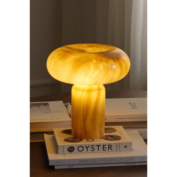 Khaki skleněná stolní lampa (výška 28 cm) Aurora – Ellos Home-image-1