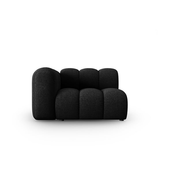 Černoantracitový modul pohovky (levý roh) Lupine – Micadoni Home