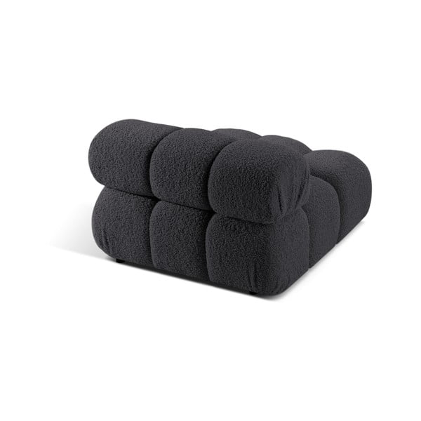 Antracitový modul pohovky z textilie bouclé (středový díl) Bellis – Micadoni Home-image-4