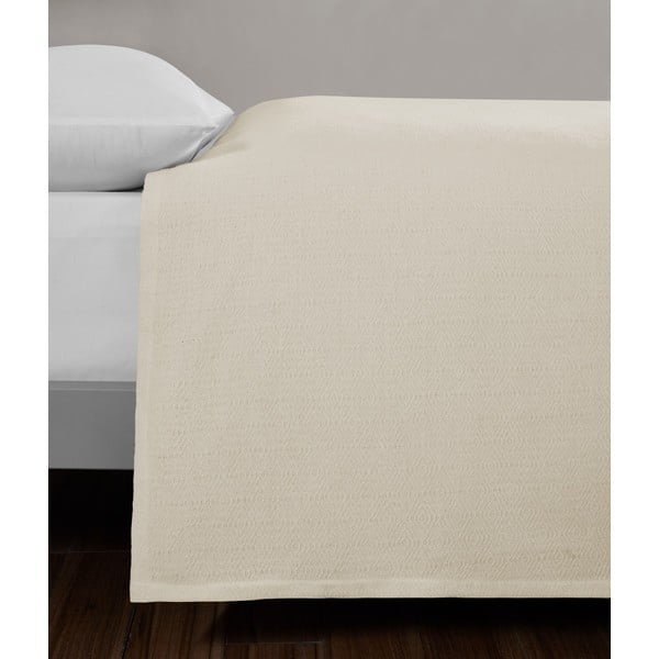 Krémový bavlněný přehoz na dvoulůžko 200x230 cm Serenity – Mijolnir-image-3