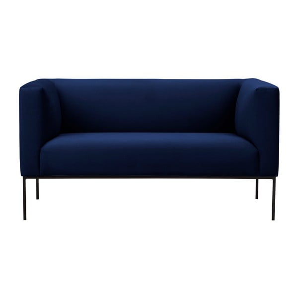 Tmavě modrá sametová pohovka Windsor & Co Sofas Neptune, 145 cm