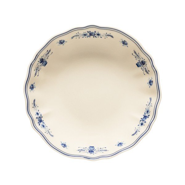 Modrý/béžový servírovací talíř z kameniny ø 23 cm Vila – Costa Nova