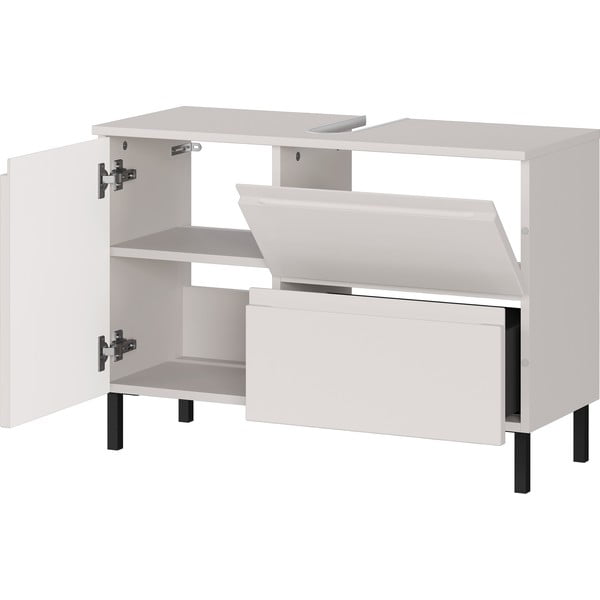 Krémová nízká skříňka pod umyvadlo 80x56 cm Salinas – Germania-image-3