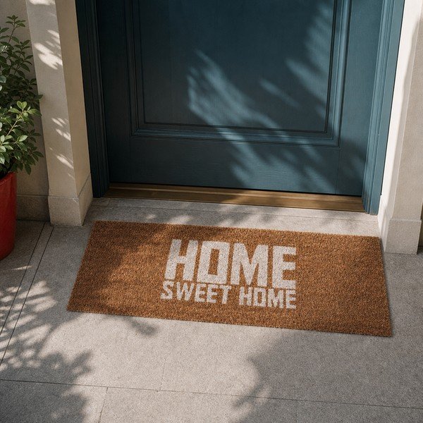 Rohožka s bílým nápisem PT LIVING Home Sweet Coir, 75 x 26 cm-image-1