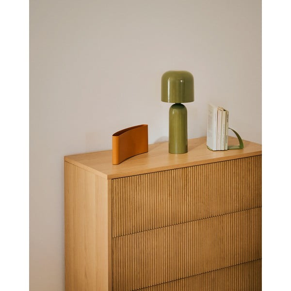 Komoda v dekoru dubu v přírodní barvě 90x79x50 cm Helvine – Kave Home-image-4