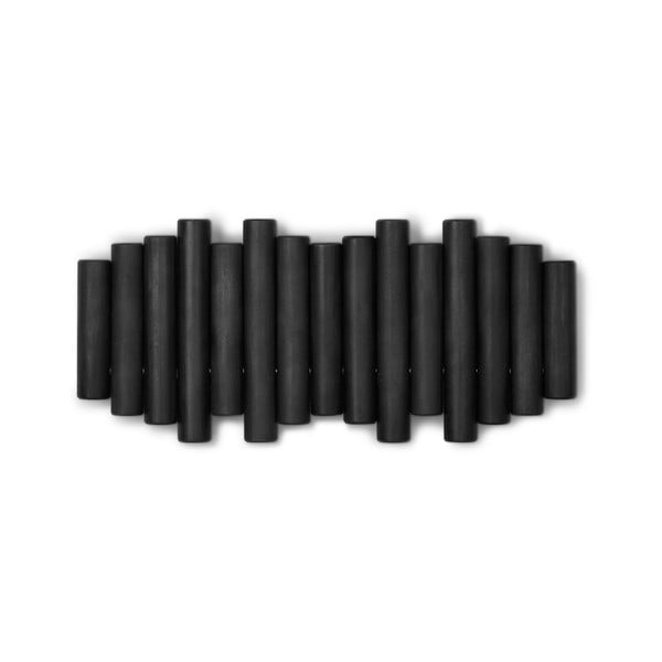 Černý nástěnný věšák z borovicového dřeva Picket – Umbra-image-4