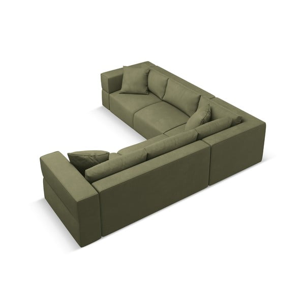 Světle zelená variabilní rohová pohovka Esther – Milo Casa-image-3