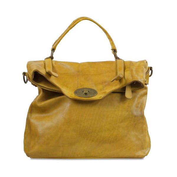 Žlutá kožená kabelka Infinitif Agale