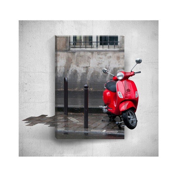 Nástěnný 3D obraz Mosticx Red Scooter, 40 x 60 cm