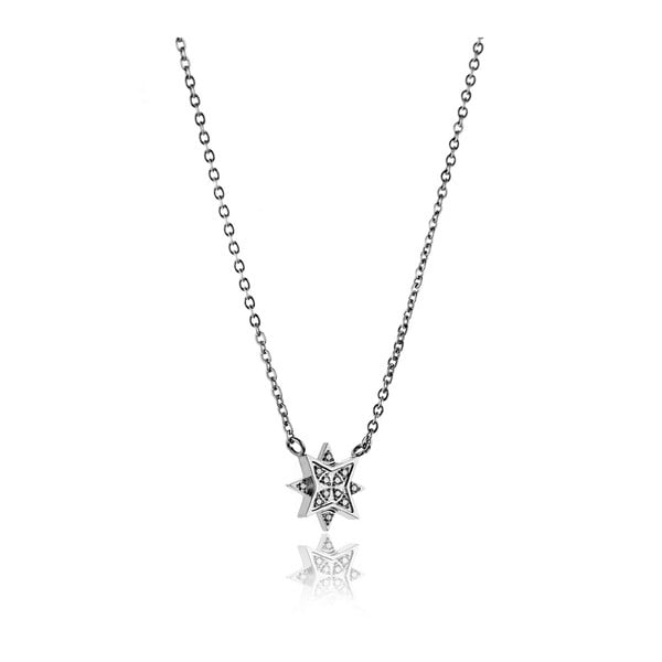 Dámský náhrdelník stříbrné barvy z nerezové oceli Emily Westwood Star