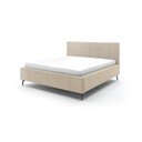 Béžová čalouněná dvoulůžková postel s úložným prostorem s roštem 180x200 cm Lizzano – Meise Möbel