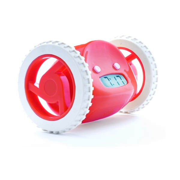 Clocky, budík na kolečkách, červený-image-2