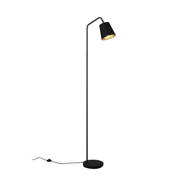 Černá stojací lampa s textilním stínidlem (výška 148 cm) Buddy – Reality