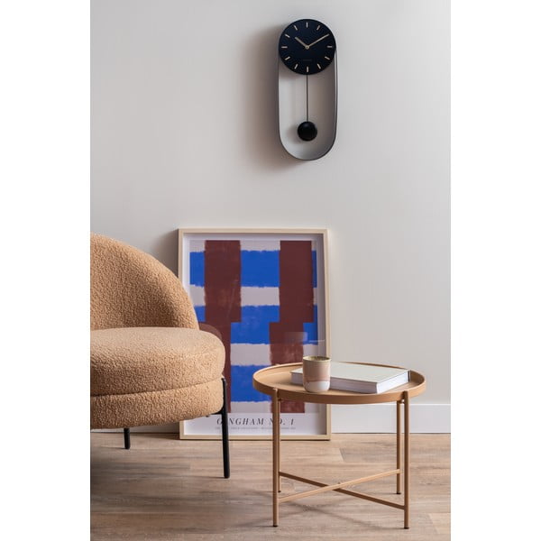 Béžový kovový kulatý konferenční stolek ø 50 cm Meseta  – Leitmotiv-image-1