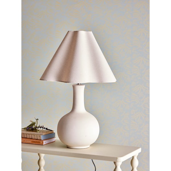 Krémová stolní lampa s textilním stínidlem (výška 60 cm) Heide – Bloomingville-image-1