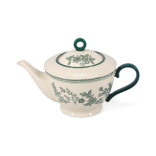 Zelená/slonovinová porcelánová konvice na čaj 920 ml Cyril – S|P Collection-image-1