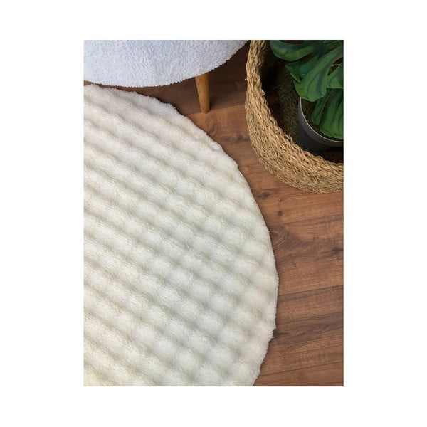 Krémový pratelný kulatý koberec ø 120 cm Bubbly – Oyo Concept-image-4