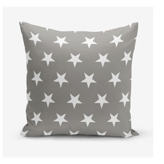 Šedý povlak na polštář s motivem hvězd Minimalist Cushion Covers 45 x 45 cm