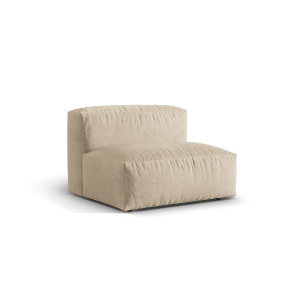 Béžový sametový modul pohovky (středový díl) Martina – Micadoni -image-2