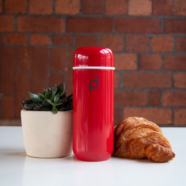 Červená vakuová termoska z nerezové oceli Pioneer Vacuum, 200 ml-image-4