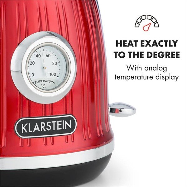 Červená rychlovarná konvice Klarstein Cancan-image-3
