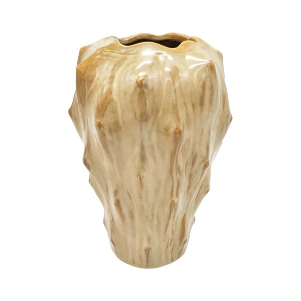 Pískově hnědá keramická váza PT LIVING Flora, výška 23,5 cm