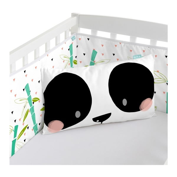 Bavlněný mantinel do postýlky Moshi Moshi Panda, 210 x 40 cm-image-1