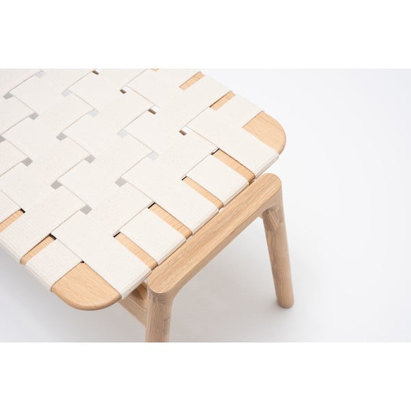 Lavice v bílo-přírodní barvě Klupa – Gazzda-image-1