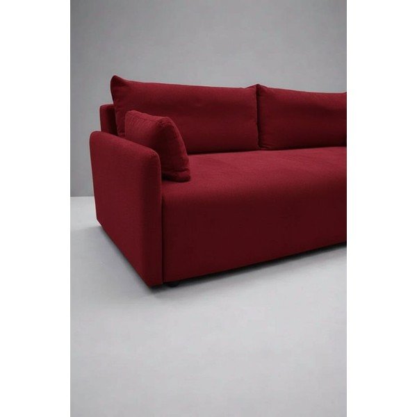 Vínová rozkládací/s úložným prostorem pohovka 211 cm Marcel - II. jakost – Bobochic Paris-image-4