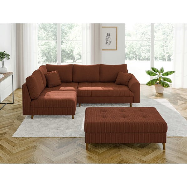 Manšestrová podnožka v cihlové barvě Ariella – Ropez-image-3