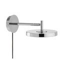 LED nástěnné svítidlo s ohybatelnou konstrukcí/stmívatelné do zásuvky v leskle stříbrné barvě ø 15 cm Asteria Wall Short – UMAGE