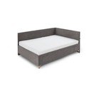 Antracitová čalouněná rohová dětská postel s úložným prostorem s roštem 140x200 cm Cool – Meise Möbel