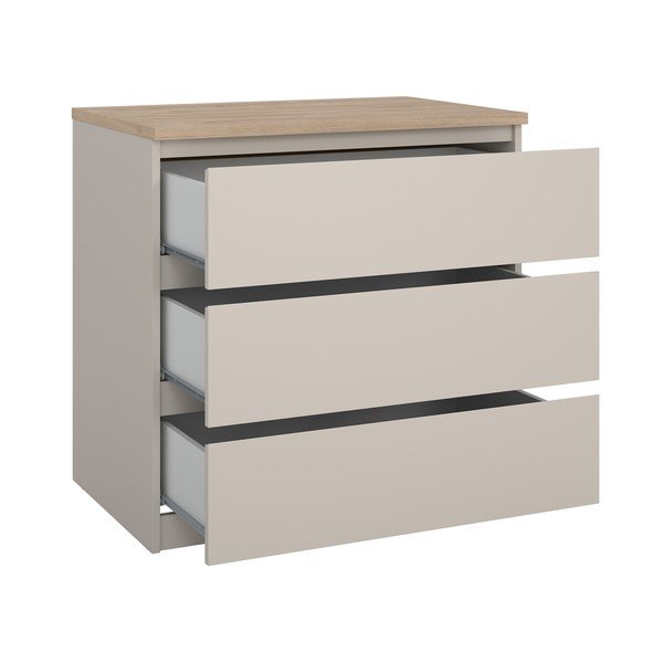 Krémová komoda 77x76x50 cm Naia – Tvilum-image-3