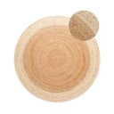 Oboustranný/ručně tkaný jutový kulatý koberec v přírodní barvě ø 160 cm Jutta Gold – Hanse Home