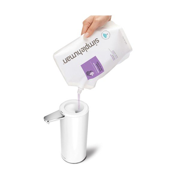 Bílý automatický ocelový dávkovač mýdla 266 ml - simplehuman-image-4