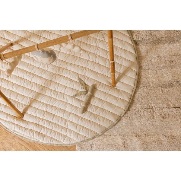 Zelená krémová dětská hrací podložka Bamboo Leaf – Lorena Canals-image-3