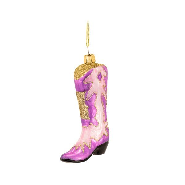 Skleněná vánoční ozdoba 7 cm Cowboy Boot – Sass & Belle