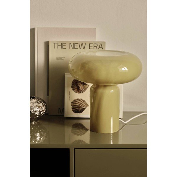 Khaki skleněná stolní lampa (výška 28 cm) Aurora – Ellos Home-image-2