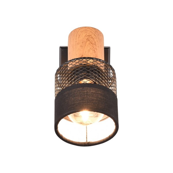 Nástěnné svítidlo v černé a přírodní barvě ø 7 cm Nandini – Trio-image-2