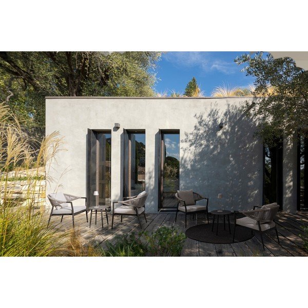 Khaki/taupe hliníkový zahradní lounge set pro 2 Millor – Bizzotto-image-1