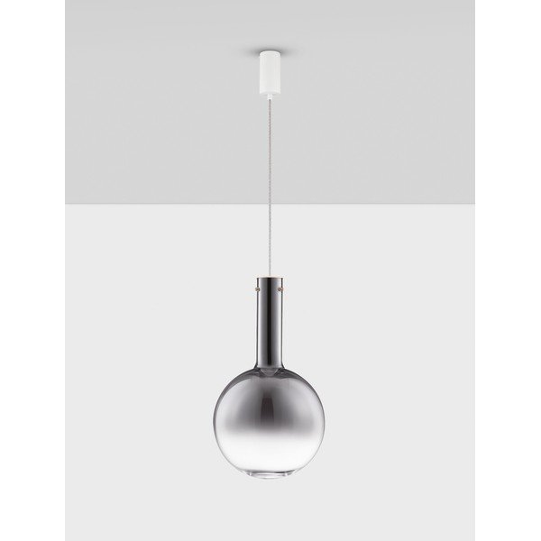 Šedé skleněné LED stmívatelné závěsné svítidlo ø 30 cm Nostos – Nova Luce-image-2