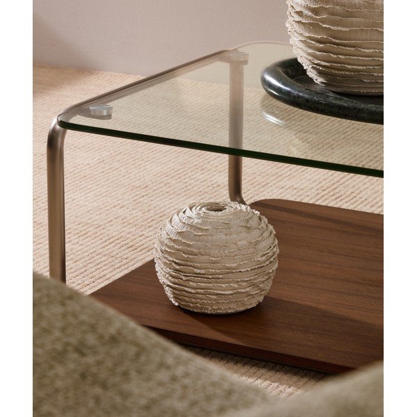 Krémová keramická ručně vyrobená váza (výška 15,5 cm) Evania – Kave Home-image-1