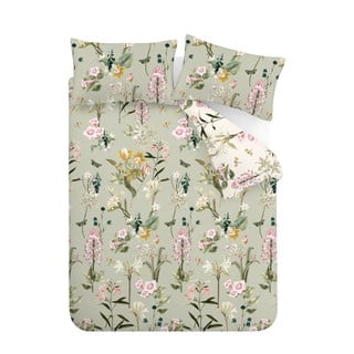 Světle zelené bavlněné povlečení na dvoulůžko 200x200 cm Exotic Floral – RHS