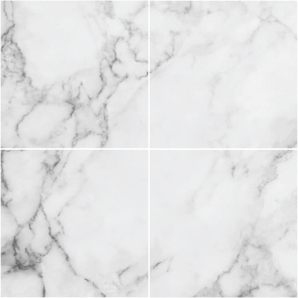 Sada 4 samolepek na zem Ambiance White Marble-image-3