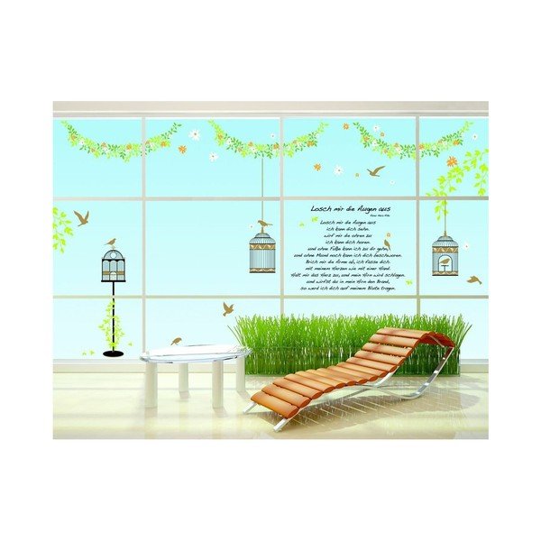 Samolepka Ambiance Elegant cages, birds and flowers, 30 cm-image-3