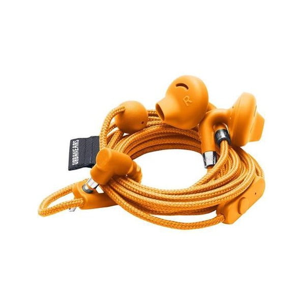 Oranžová sluchátka do uší s mikrofonem Urbanears SUMPAN Bonfire Orange
