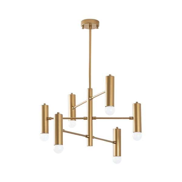 Závěsné svítidlo ve zlaté barvě s kovovým stínidlem Gharib – Opviq lights-image-2