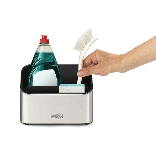 Kovový stojan na mycí prostředky v leskle stříbrné barvě Surface – Joseph Joseph-image-4